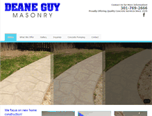 Tablet Screenshot of deaneguymasonry.com